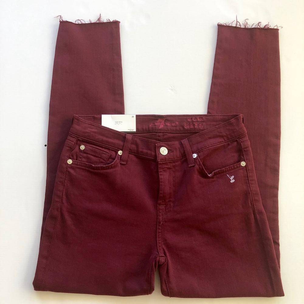 NWT FOR ALL 7MAKING THE ANKLE SKINNY JEANS - Picture 2 of 8